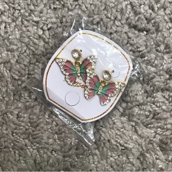 Butterfly earings spring summer color - Picture 3 of 3